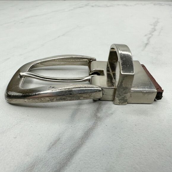 Silver Tone Reversible Simple Basic Belt Buckle - Picture 5 of 7
